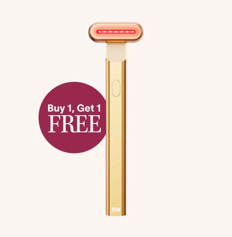 SolaWave 4-in-1 Radiant Renewal Skincare Wand - Red Light Therapy, Galvanic Current, Warmth & Facial Massage